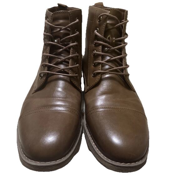 PERRY ELLIS Portfolio Men’s 11.5 Captain Brown Lace Up Ankle Boots Ultra Foam main image 12
